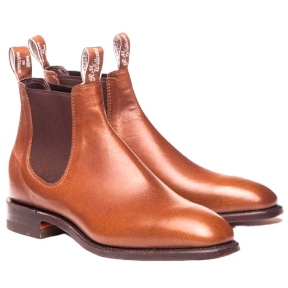 R.M.Williams Australia Leather Pull Up Distressed Nubuck Chelsea Boots US Size 8 - Picture 1 of 16